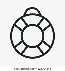 Lifesaver Minimalistic Flat Line Outline Stroke Icon Pictogram Symbol