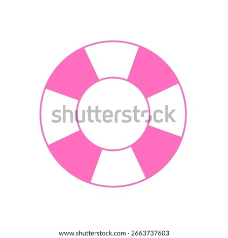 Lifesaver Ring Illustration Perfect for Summer Beach and Pool Design