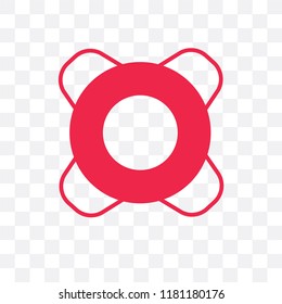 Lifesaver vector icon isolated on transparent background, Lifesaver logo concept