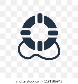 Lifesaver vector icon isolated on transparent background, Lifesaver transparency concept can be used web and mobile