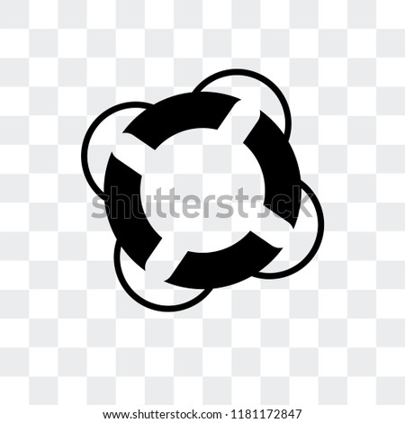 Lifesaver vector icon isolated on transparent background, Lifesaver logo concept
