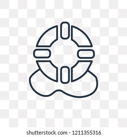 Lifesaver vector outline icon isolated on transparent background, high quality linear Lifesaver transparency concept can be used web and mobile