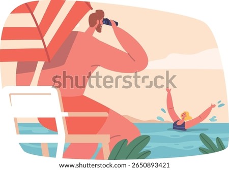 Lifesaver watching for potential dangers
