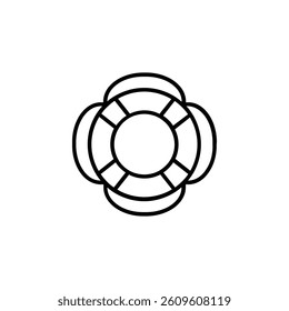 Life-saving icon, symbolizing safety, rescue, and emergency preparedness in various settings.
