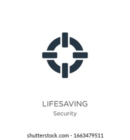 Lifesaving icon vector. Trendy flat lifesaving icon from security collection isolated on white background. Vector illustration can be used for web and mobile graphic design, logo, eps10