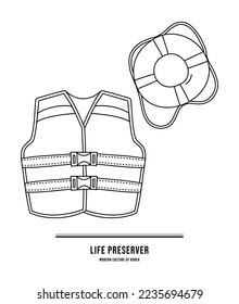 It is a life-saving item used when drowning. It's a life vest and a life tube.	