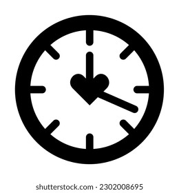 Diseño de iconos de glifo del vector de duración