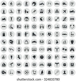 lifestyle 100 icons universal set for web and mobile

