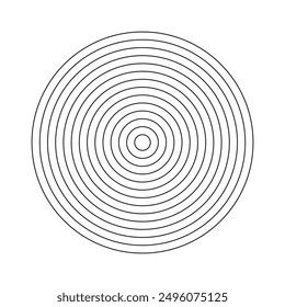 Plantilla de seguimiento del volante de la vida o los hábitos. Entrenamiento en blanco. Cuadrícula polar de 13. Diagrama circular dividido en segmentos. Círculos concéntricos. Papel de gráfico polar en blanco. Elemento gráfico.