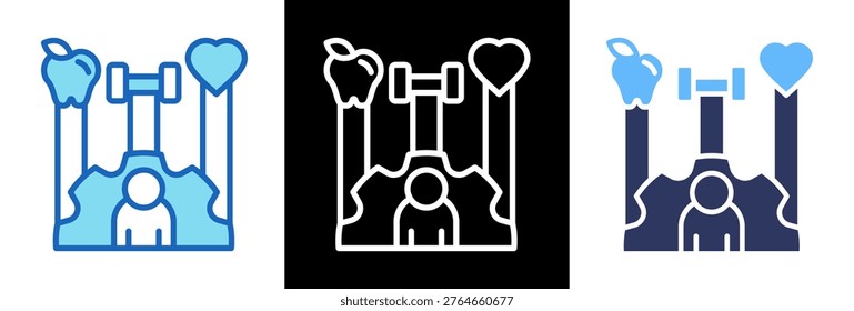 Lifestyle Change Icon triplestyle Vector Illustration