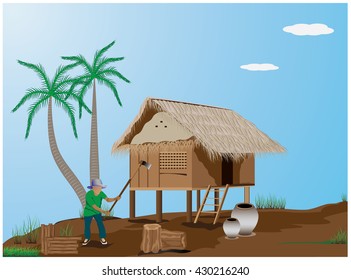 Lifestyle at countryside vector design