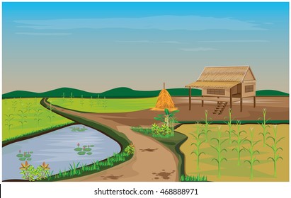 Lifestyle of countryside vector design