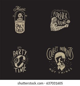 Lifestyle Enjoy Happiness Motivation Inspiration Word Graphic Illustration