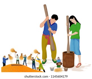 lifestyle of farmer cartoon shape vector design