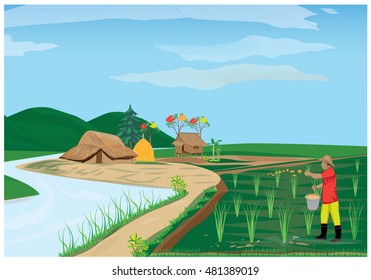 lifestyle of farmer vector design