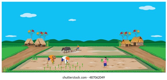 estilo de vida del diseño de los vectores agrícolas