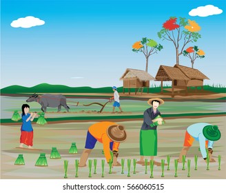 Lifestyle of farmer vector design