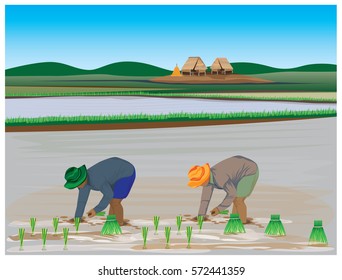 lifestyle of farmer vector design