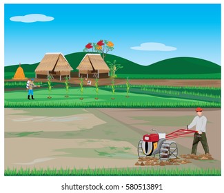 lifestyle of farmer vector design