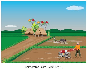 lifestyle of farmer vector design