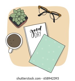 Lifestyle flat lay fo your blog