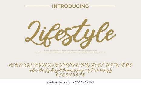 Lifestyle Font Stylish brush painted an uppercase vector letters, alphabet, typeface