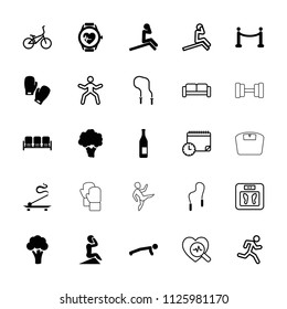 Lifestyle icon. collection of 25 lifestyle filled and outline icons such as cauliflower, sofa, bottle, heartbeat watch. editable lifestyle icons for web and mobile.