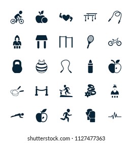 Lifestyle icon. collection of 25 lifestyle filled icons such as lipstick, jump rope, spa stones, casino girl, skipping rope. editable lifestyle icons for web and mobile.
