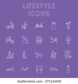 Lifestyle icon set.