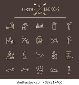 Lifestyle icon set.