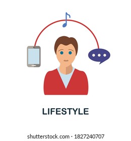 Icono de estilo de vida. Elemento simple de la colección de blogs. Icono de estilo de vida creativo para diseño web, plantillas, infografías y más