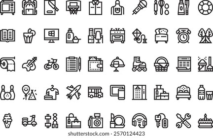 Lifestyle icons  High-Quality Vector Icons Collection with Editable Stroke. Ideal for Professional and Creative Projects.