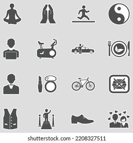 Lifestyle Icons. Sticker Design. Vector Illustration.