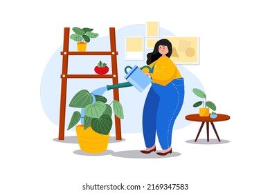 Lifestyle Illustration concept. Flat illustration isolated on white background
