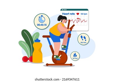 Lifestyle Illustration concept. Flat illustration isolated on white background