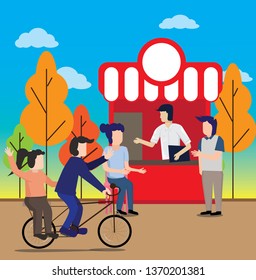  the lifestyle Illustration people on public 