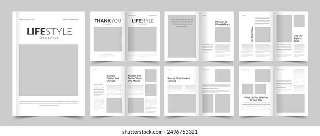 Lifestyle Magazine Layout, Fashion Magazine