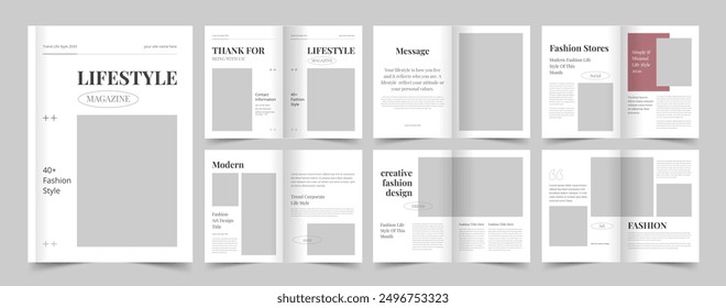 Lifestyle Magazine Layout, Fashion Magazine