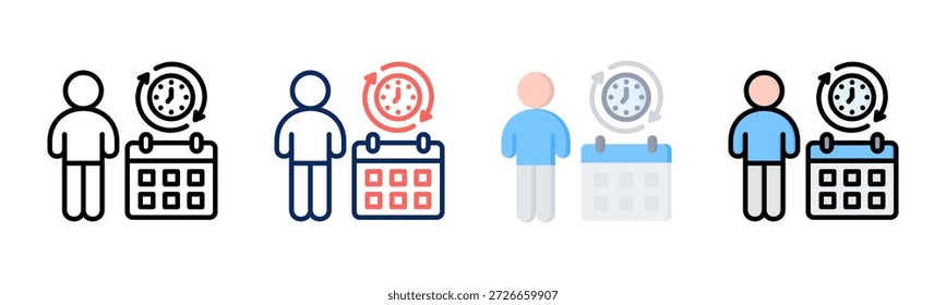 Lifestyle-Muster-Symbol setzen mehrere Stilkollektion