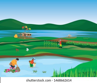 lifestyle of people at countryside,vector design