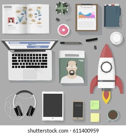 Lifestyle people gadget equipment vector illustration