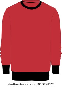 
lifestyle red sweatshirt vector illustration