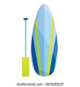 Lifestyle sup surfing icon. Cartoon of lifestyle sup surfing vector icon for web design isolated on white background