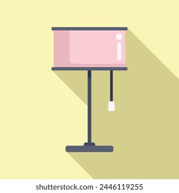 Lifestyle torcher icon flat vector. Ceiling energy room. Lamp stand led light