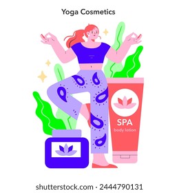 Lifestyle trends concept. A harmonious blend of yoga and skincare, embodying self-care and wellness