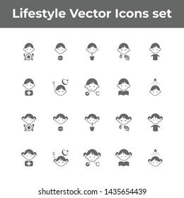 lifestyle vector icon set design