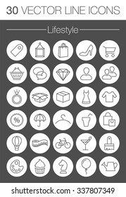 lifestyle vector icons set