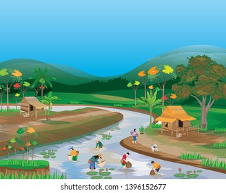 lifestyle of villager at countryside