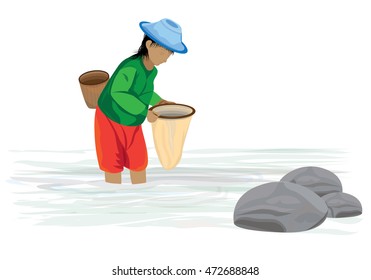 Lifestyle of villager vector design