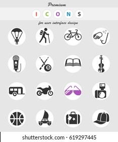 lifestyle web icons for user interface design